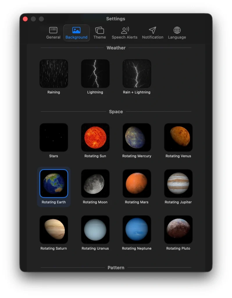 미노웍스 시계 배경화면 옵션