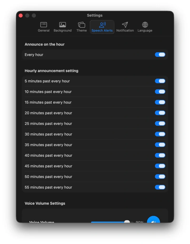 미노웍스 시계 배경화면 옵션
